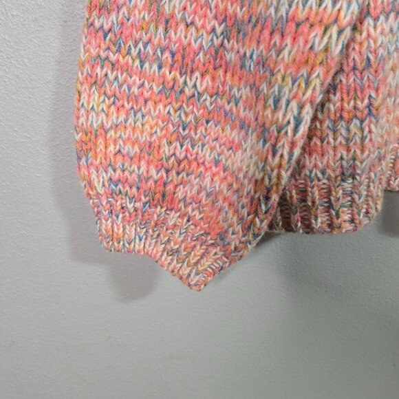 NWT Velvet By Graham & Spencer Women's XL Tri Knit Sweater Alpaca Wool Pink Blue - Picture 6 of 12